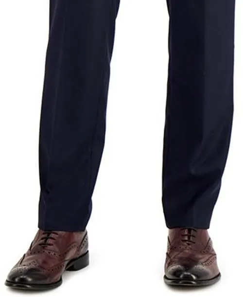 Kenneth Cole Reaction Mens Slim fit Dress Pants 32 / 32 Blue Solid
