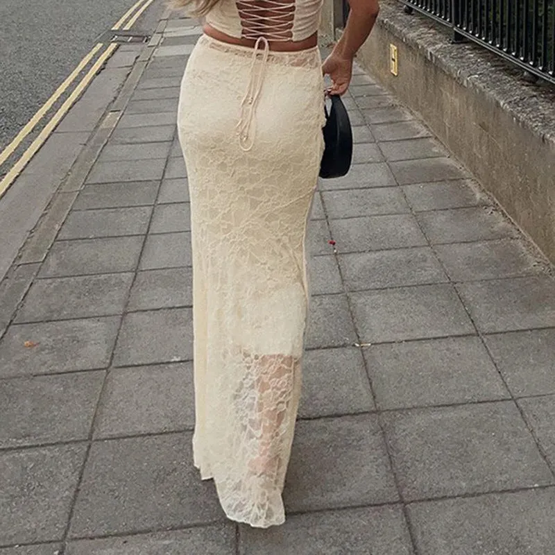 Lace Mermaid Low Waist Bodycon  Skirt