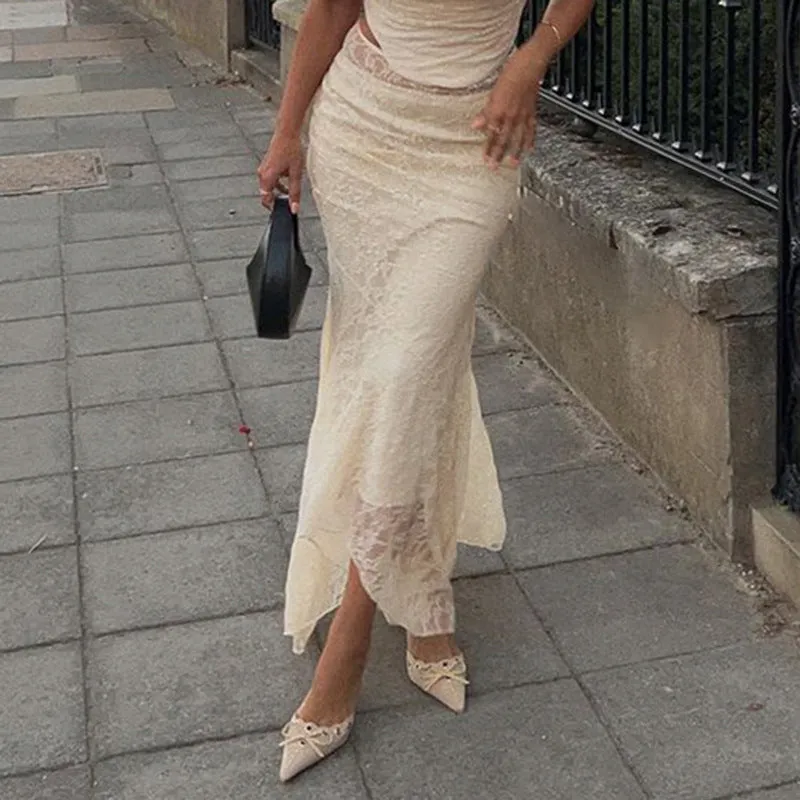 Lace Mermaid Low Waist Bodycon  Skirt
