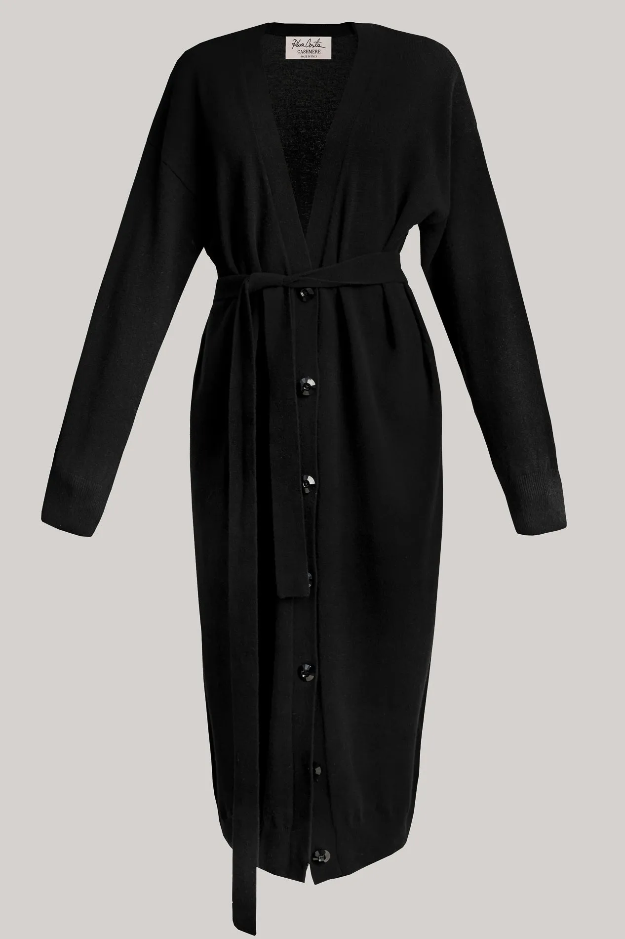 Lani Cashmere Long Cardigan In Embassy