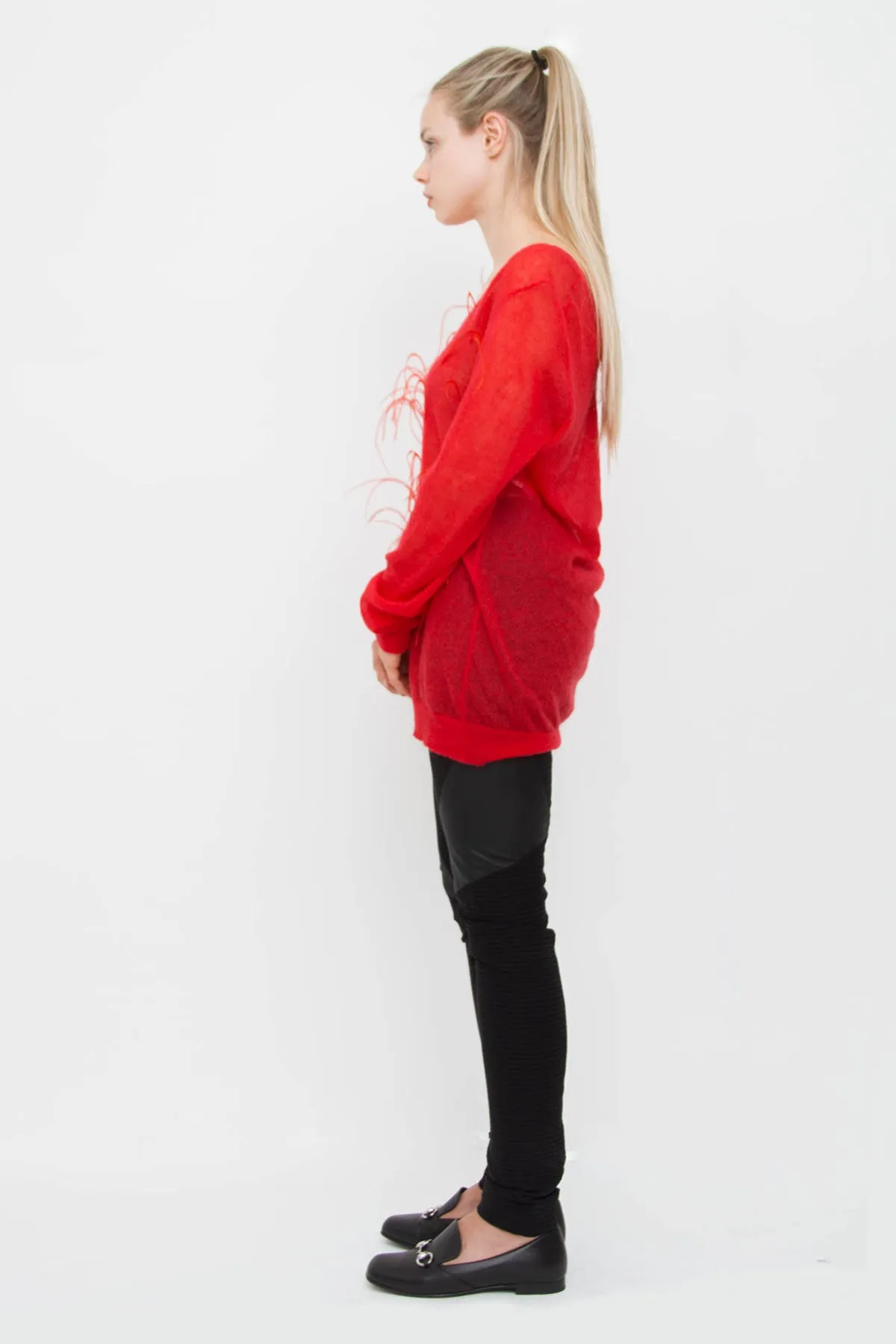 LEATHER PANEL PANTS