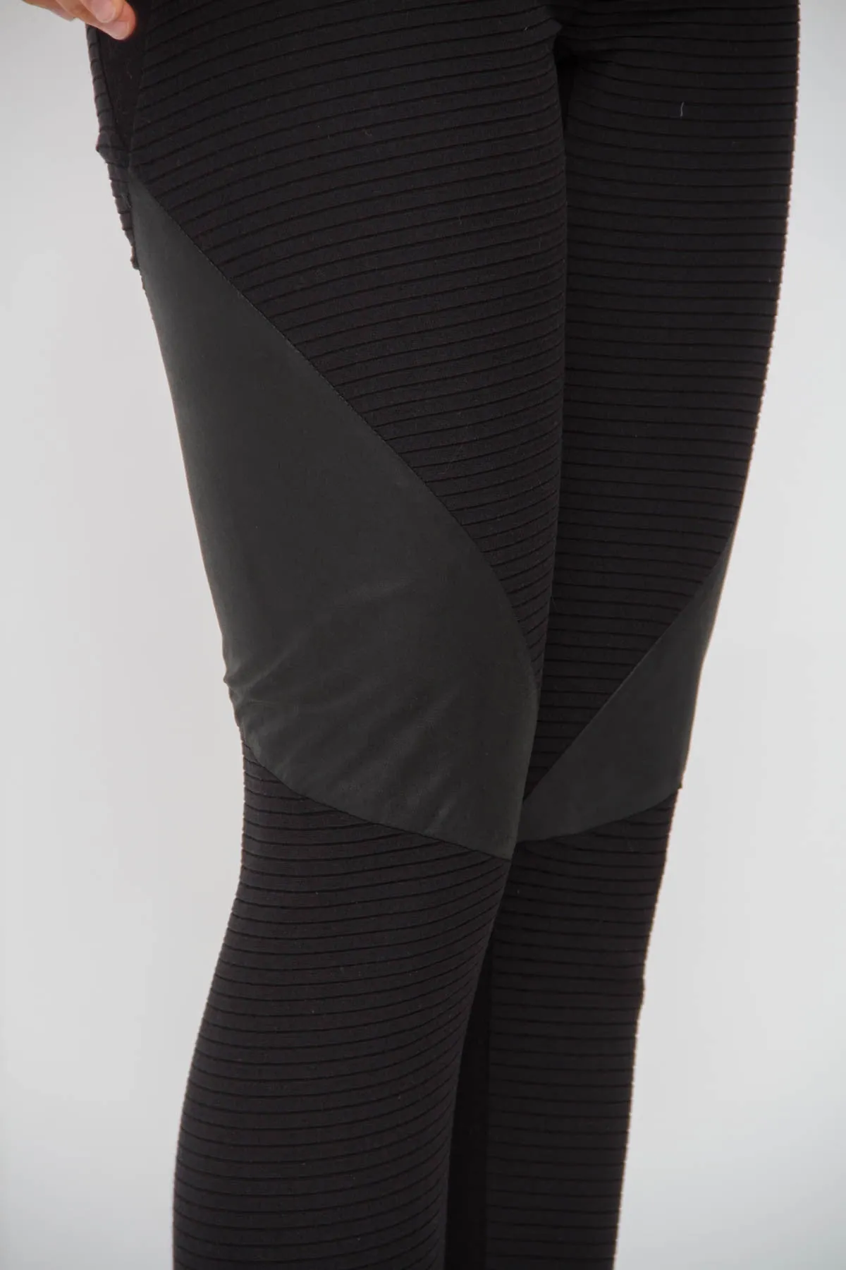 LEATHER PANEL PANTS
