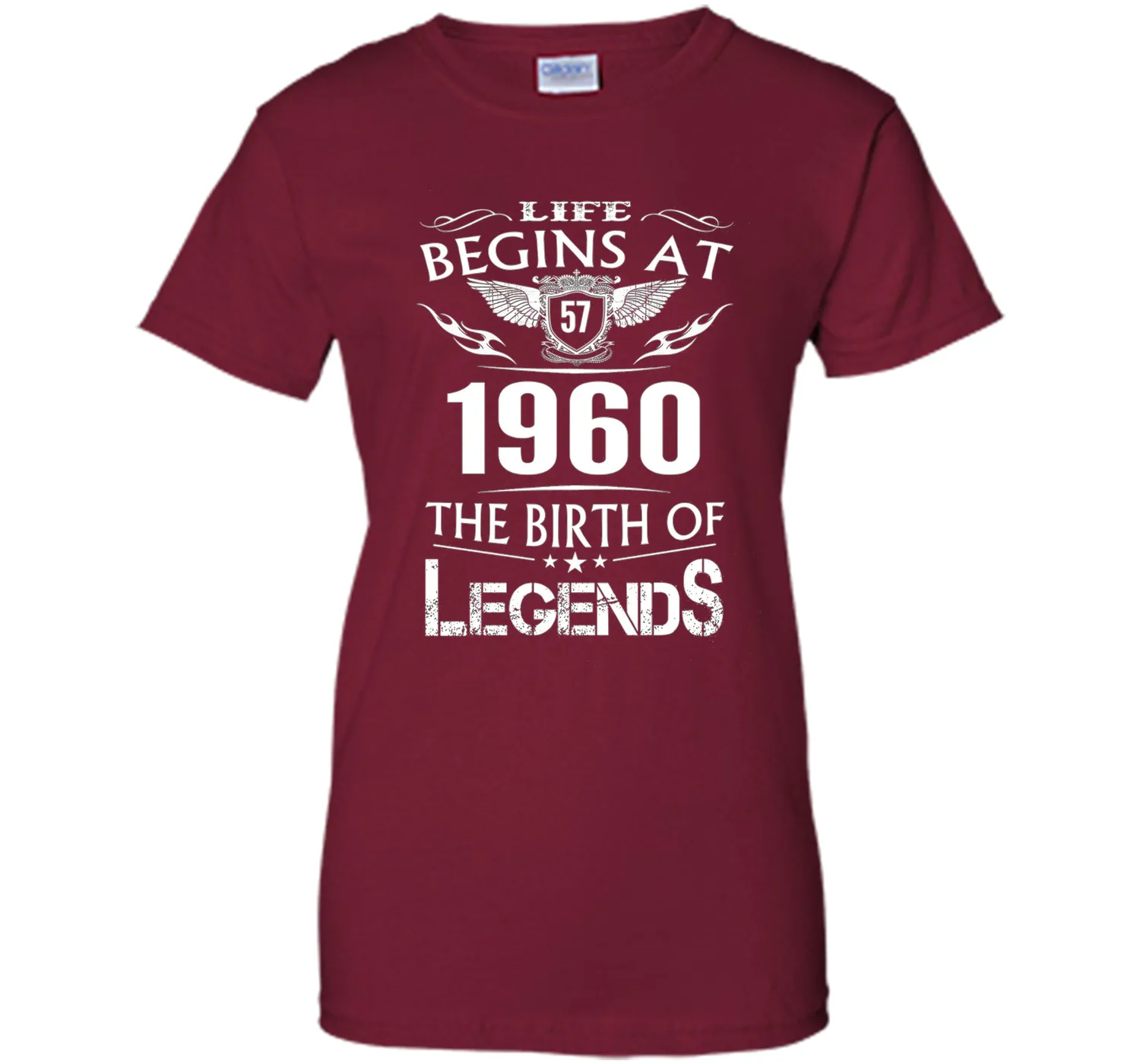 Life Begins At 57 1960 The Birth Of Legends T-Shirt cool shirt