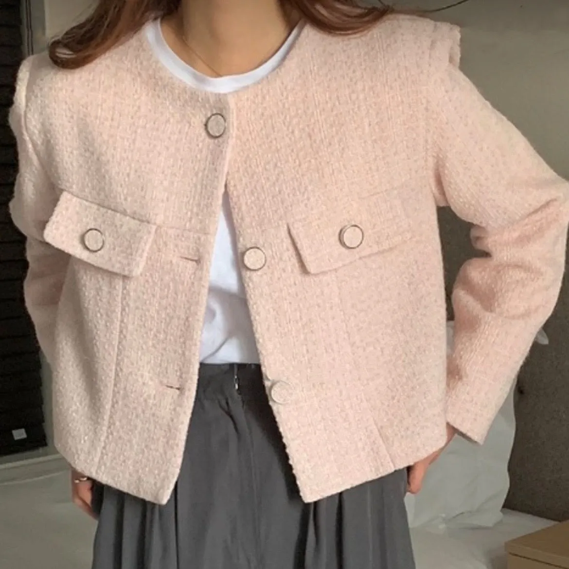 Macaroon Tweed Jacket