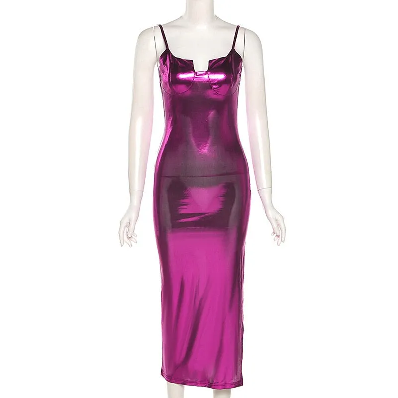 Metallic Purple Dress