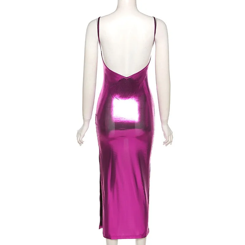 Metallic Purple Dress