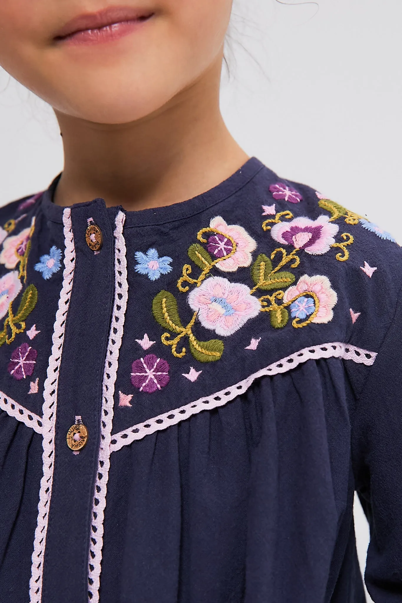 Navy Floriane Dress