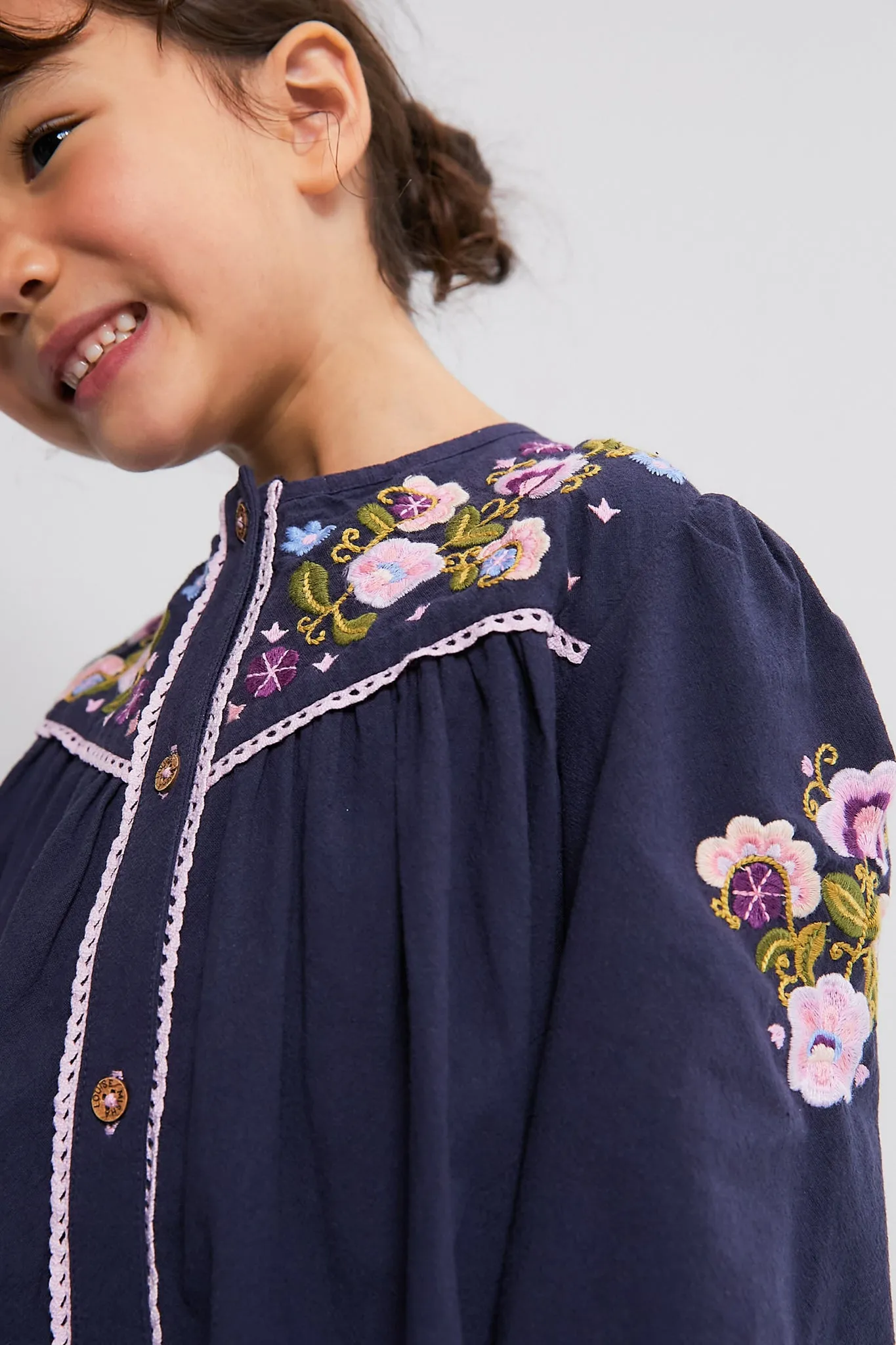 Navy Floriane Dress