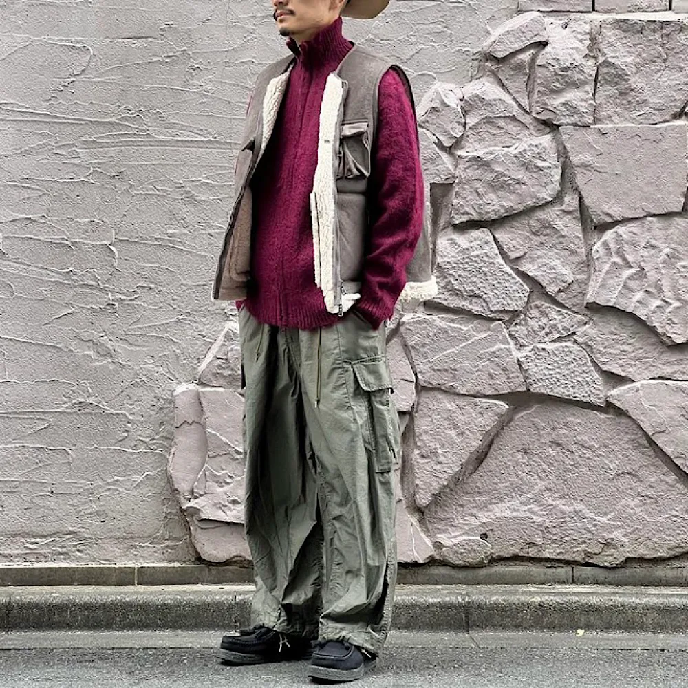 Needles - Zipped Mohair Cardigan - Solid - NS283
