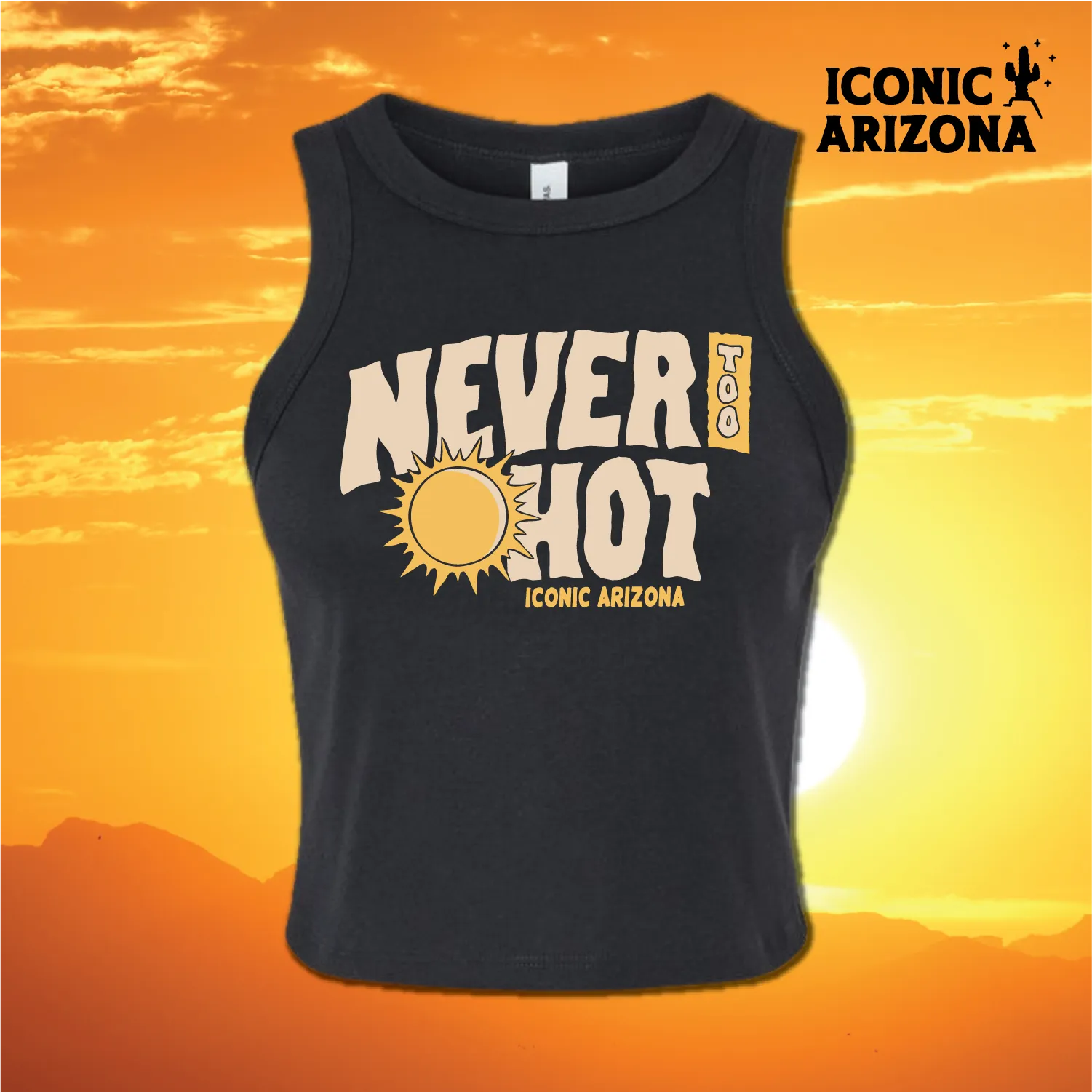 Never Too Hot Ladies Micro Rib Racer Tank