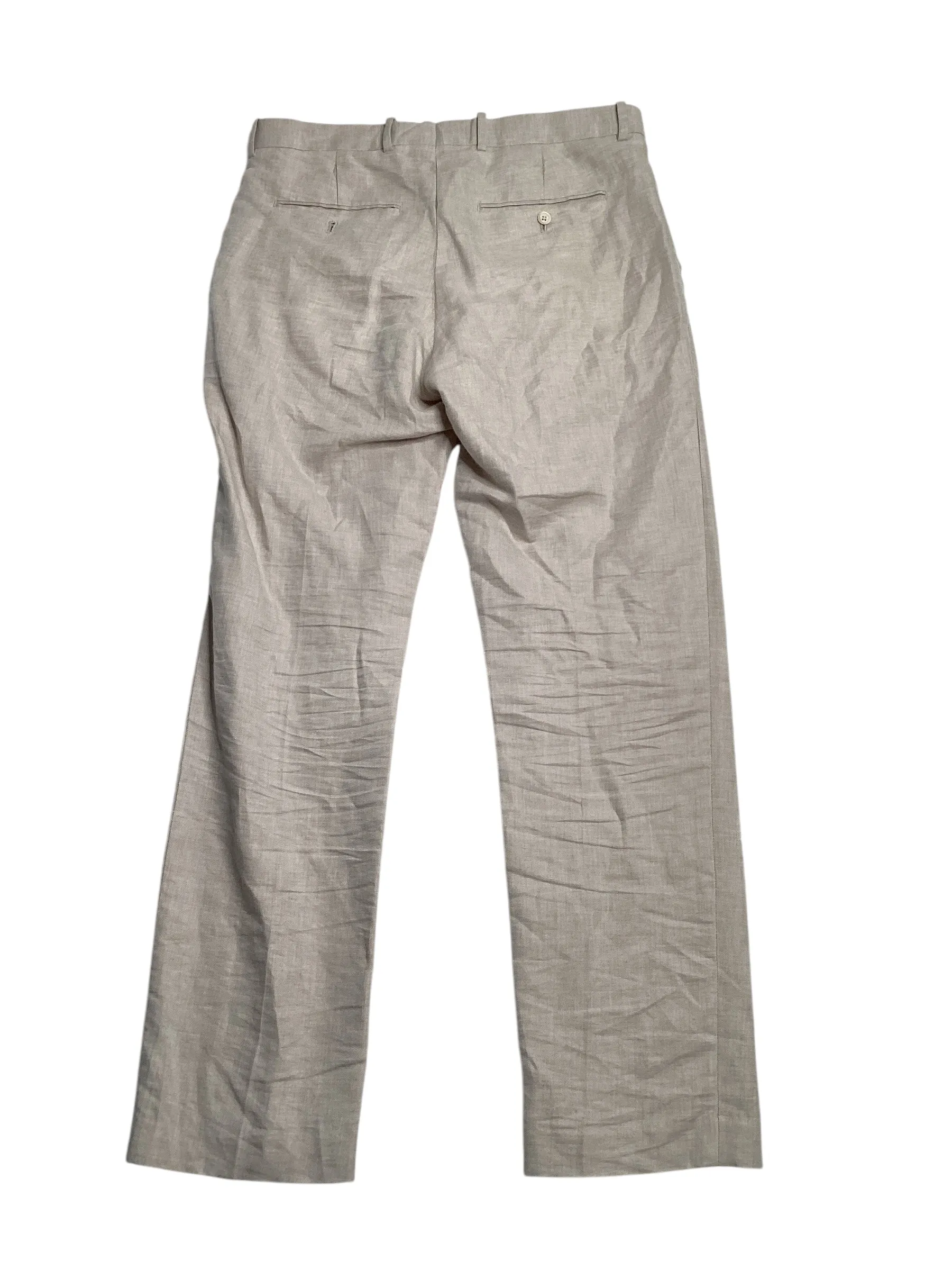 Perry Ellis Portfolio Mens Modern fit Dress Pants 38 / 29 Beige Solid