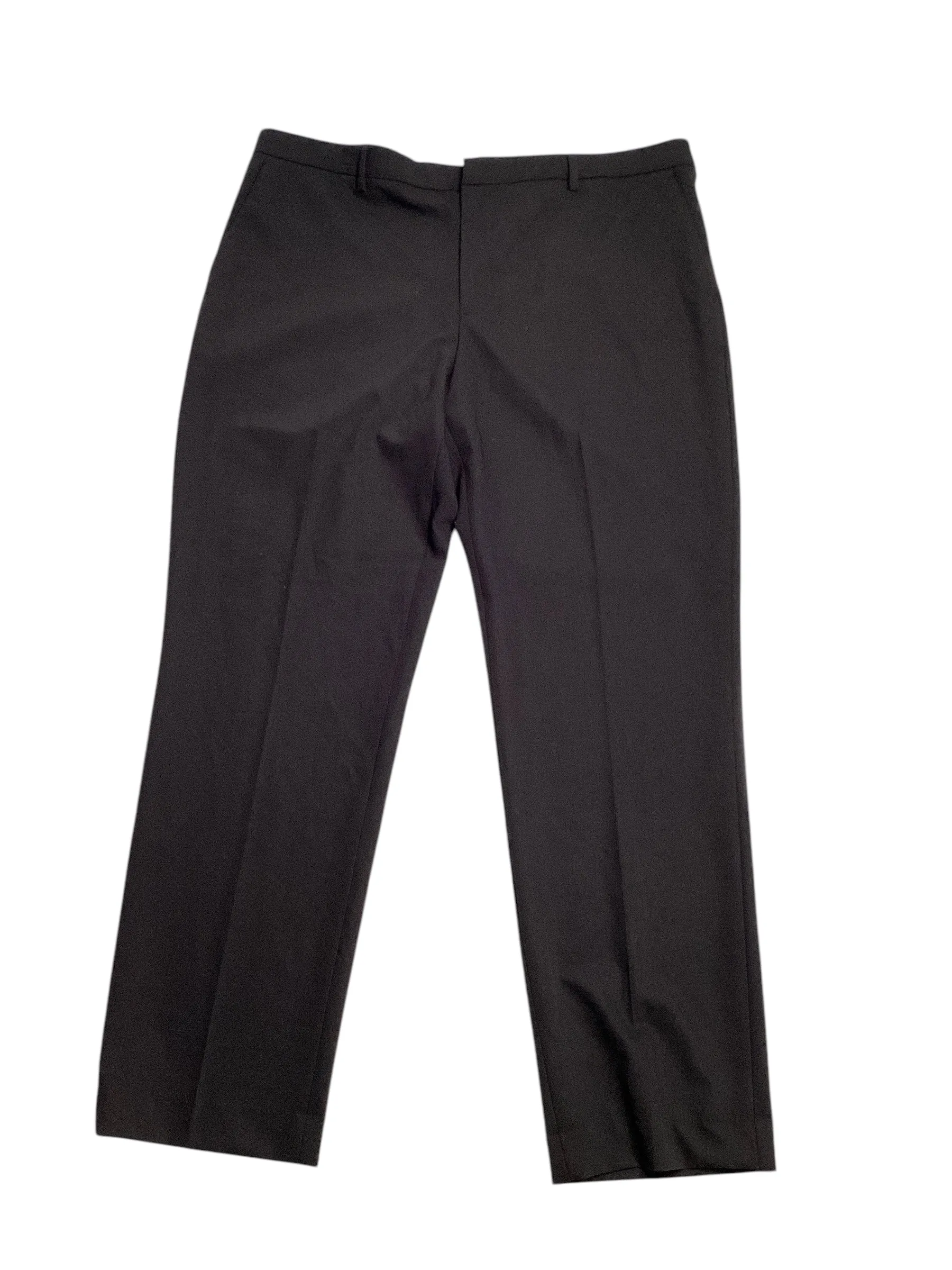 Perry Ellis Portfolio Mens Modern fit Dress Pants 40 / 32 Dark Grey Solid