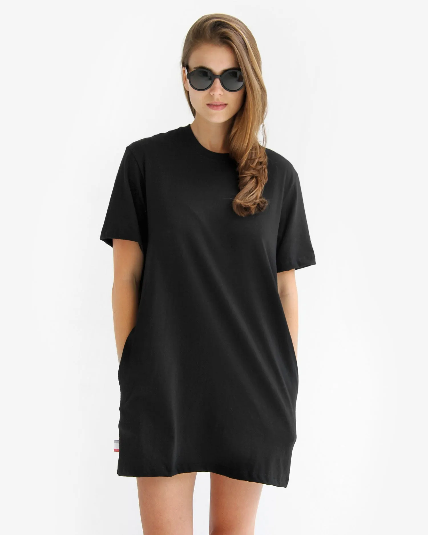 Pocket T-Shirt Dress Black