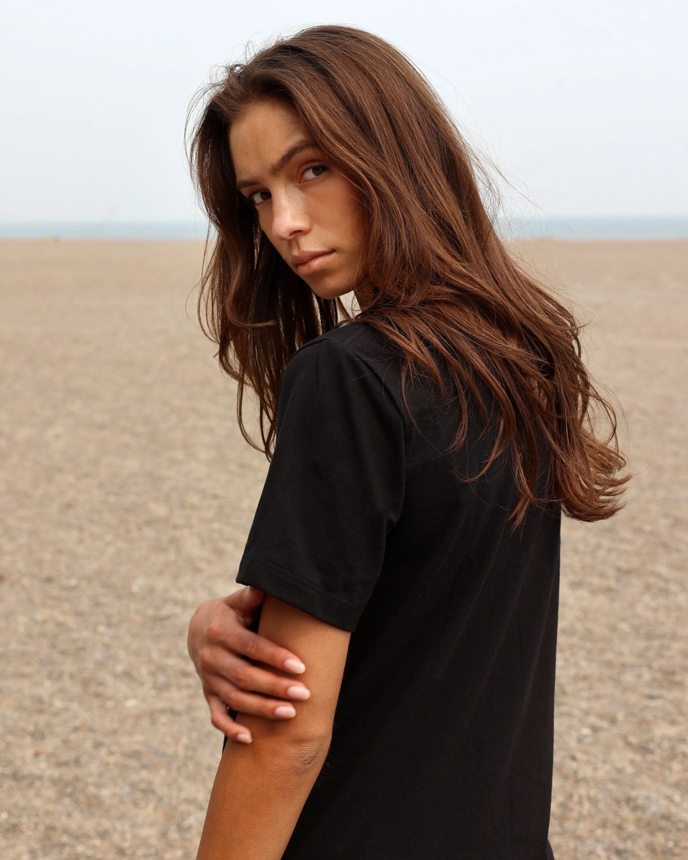 Pocket T-Shirt Dress Black
