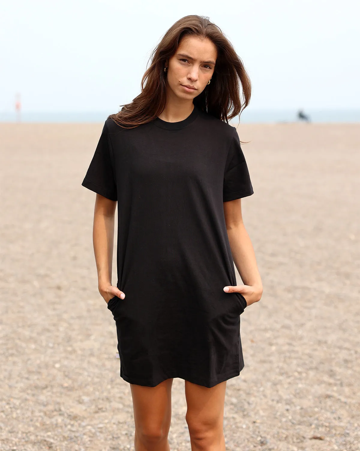Pocket T-Shirt Dress Black
