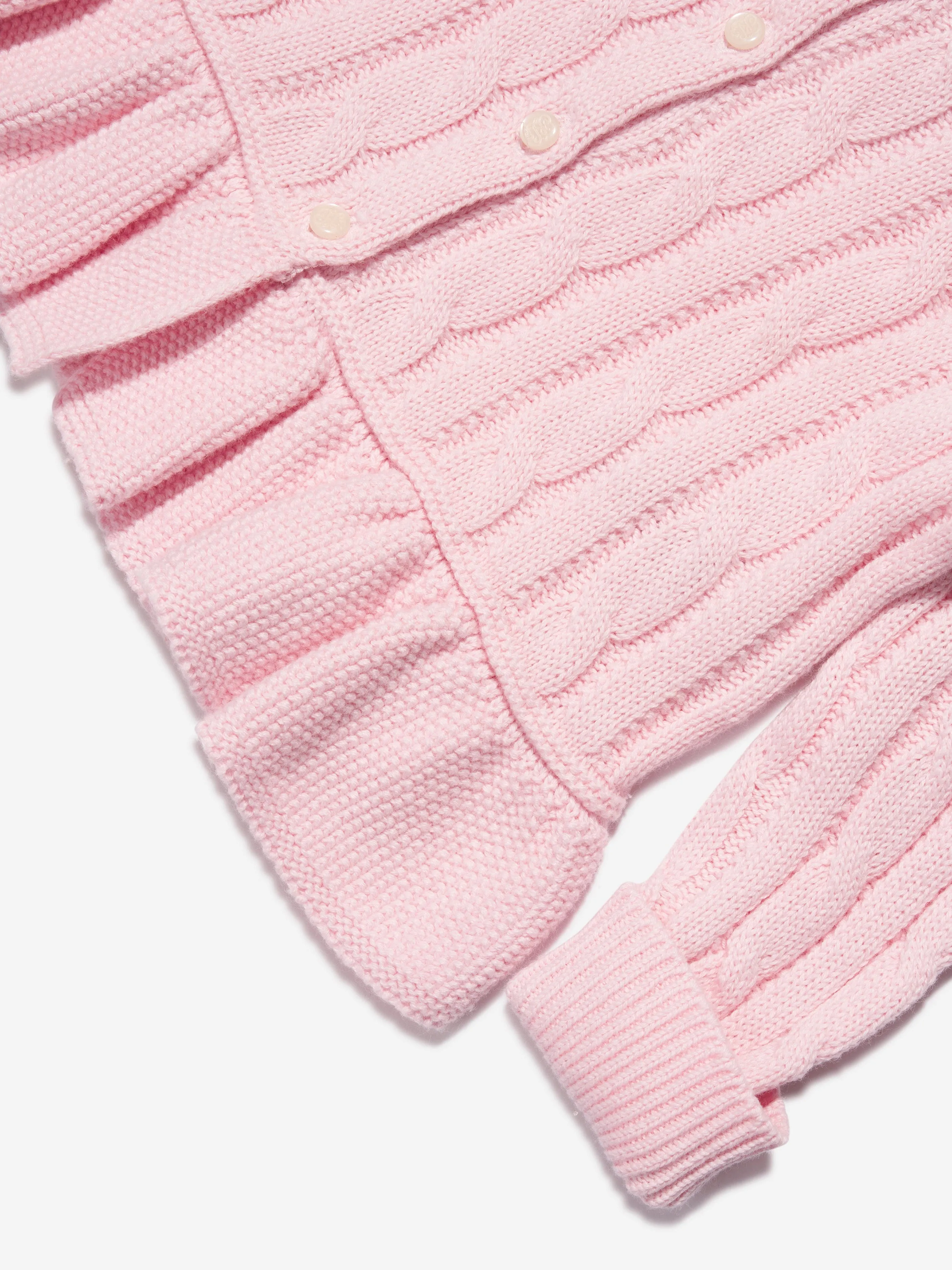 Ralph Lauren Baby Girls Peplum Cardigan in Pink