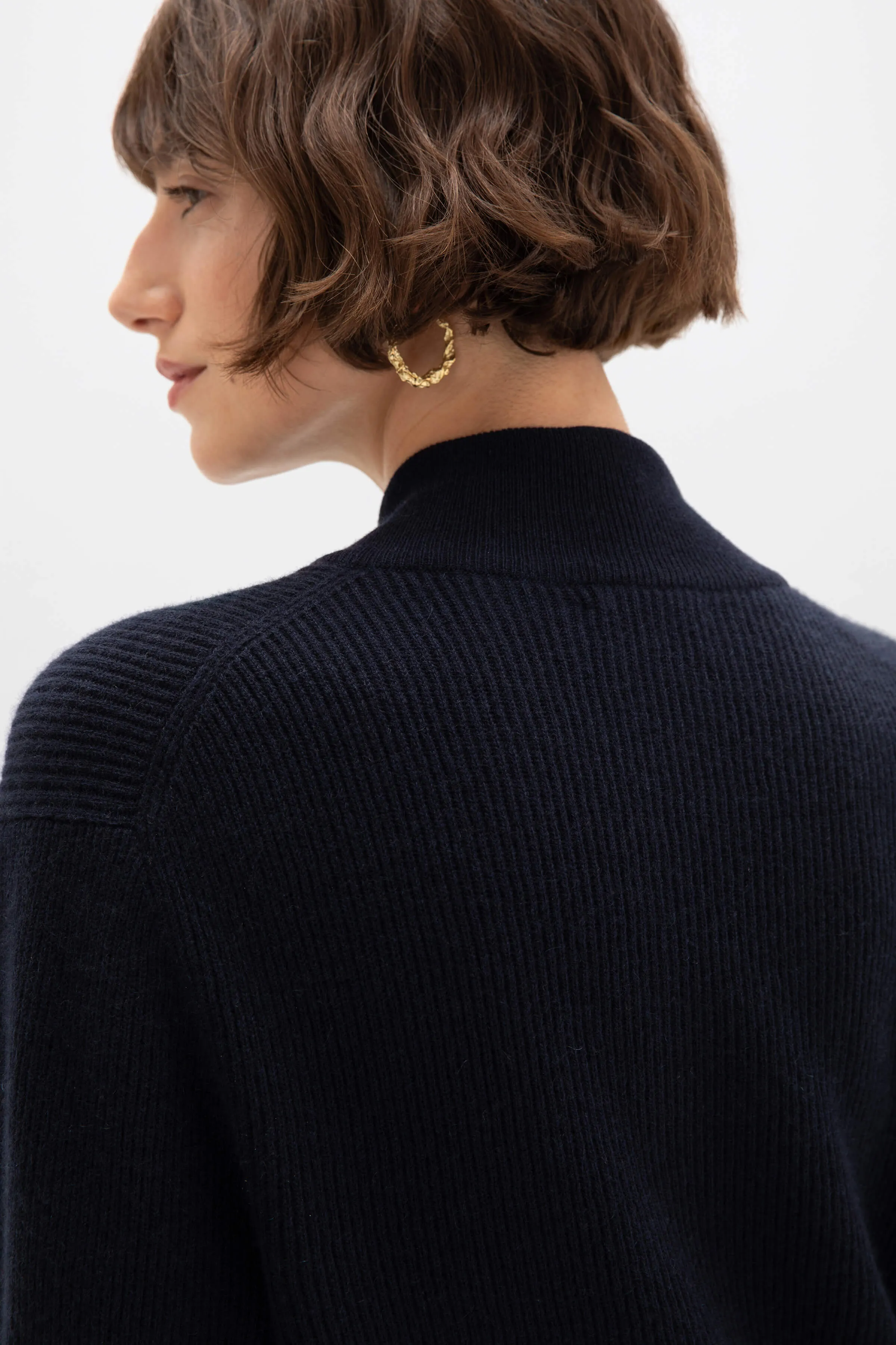 Ribbed Cashmere Cardigan