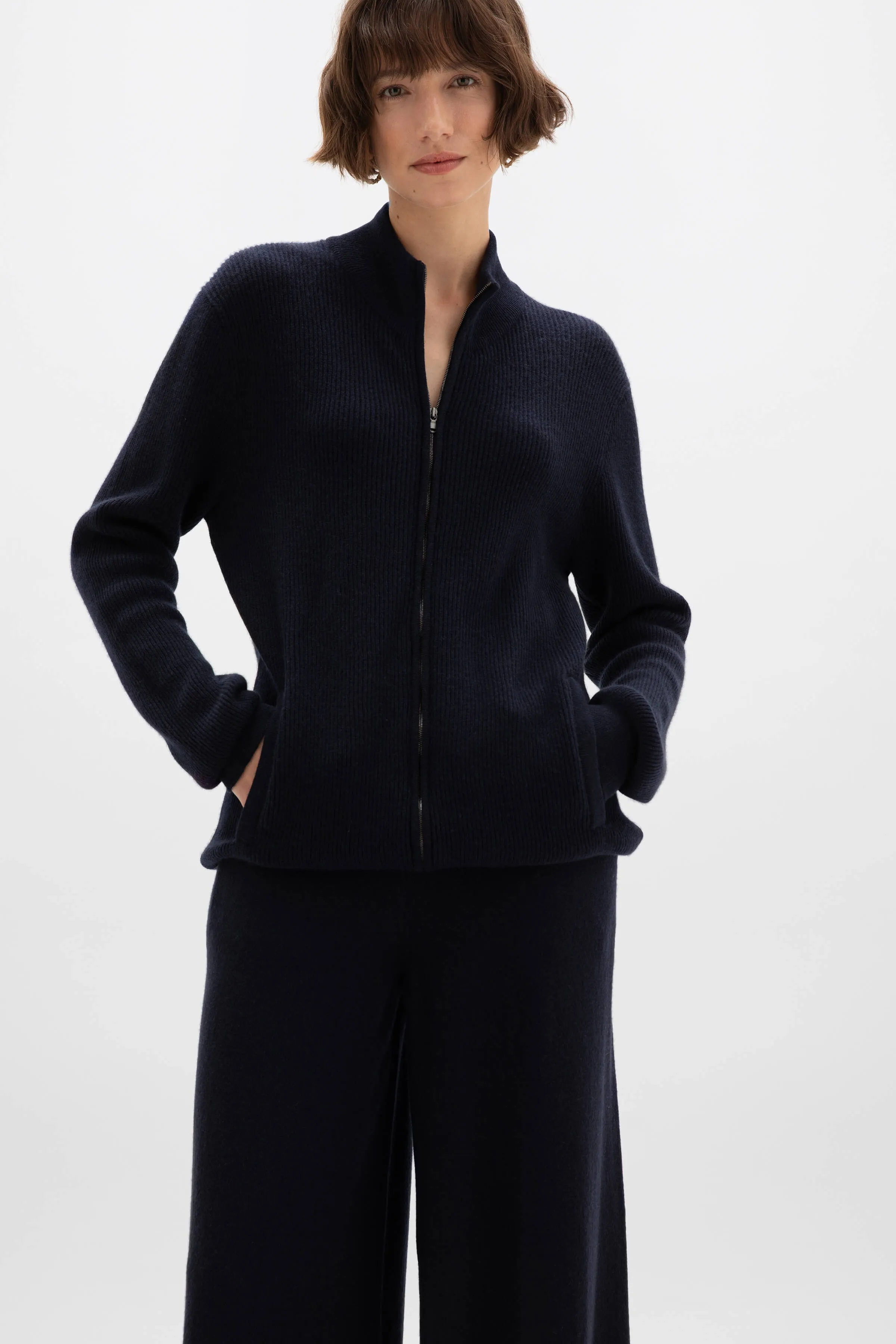 Ribbed Cashmere Cardigan
