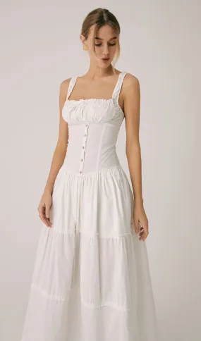 Ruffle Maxi Slip Dress