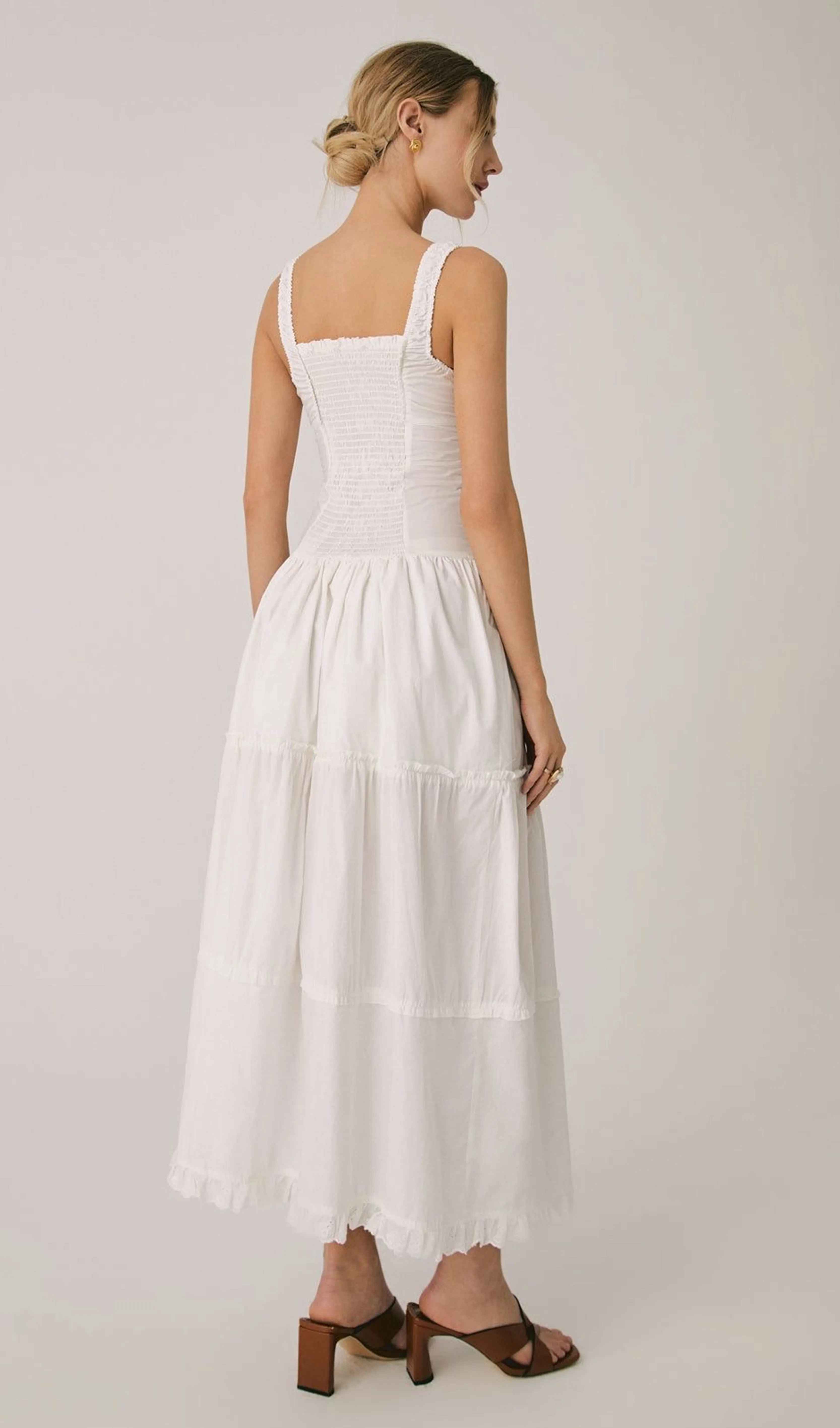Ruffle Maxi Slip Dress