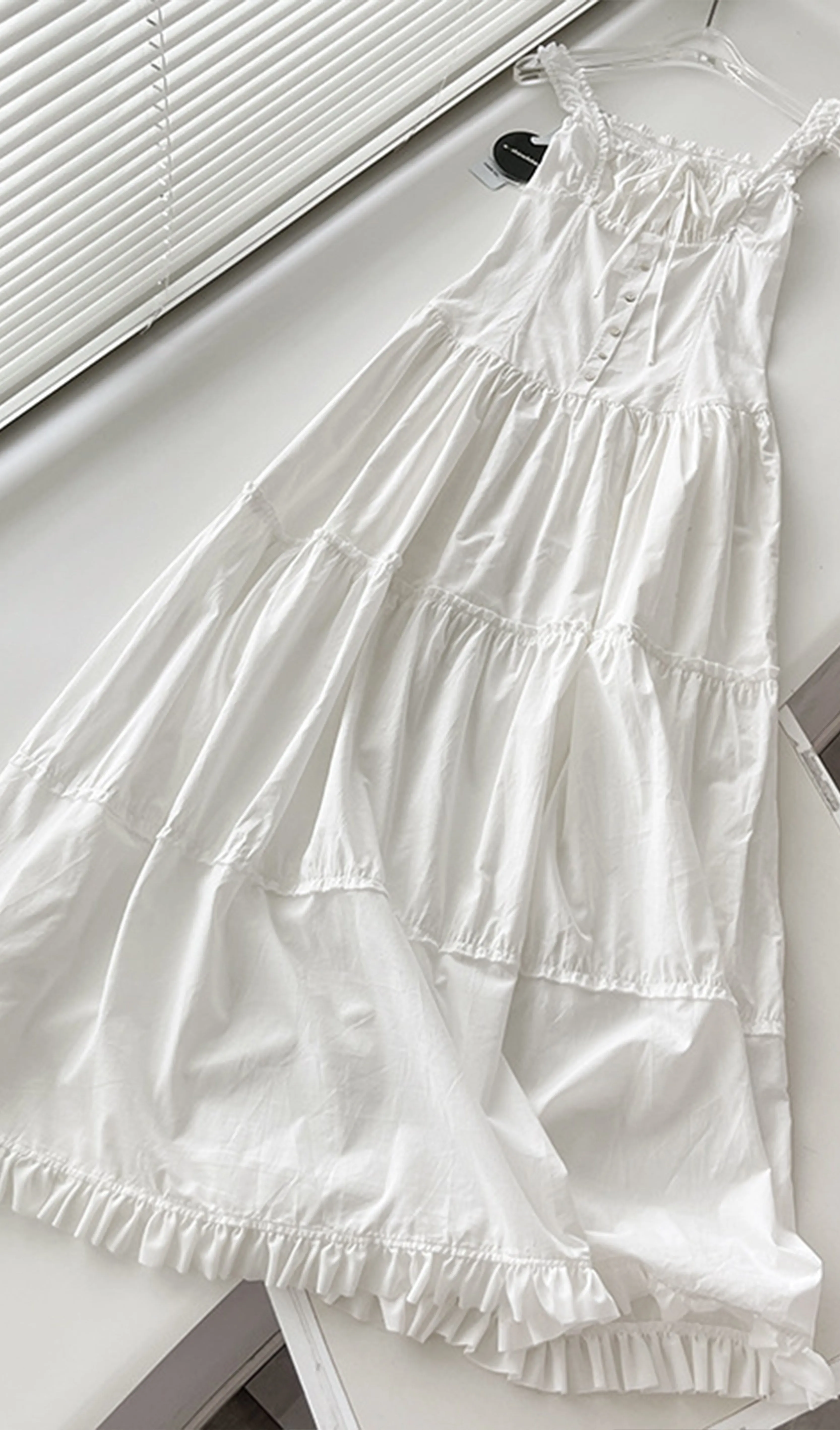 Ruffle Maxi Slip Dress