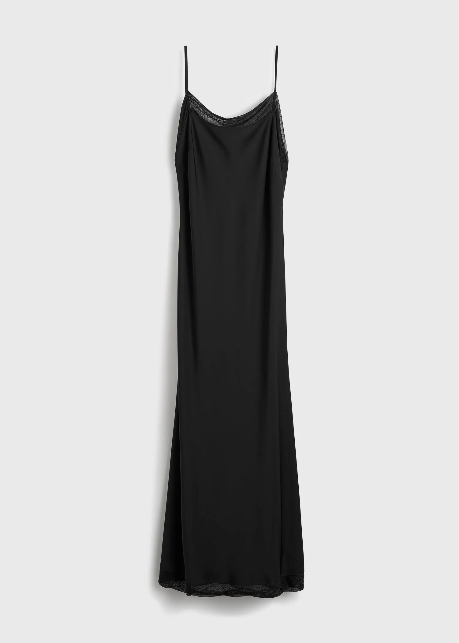 Satin slip dress black petite