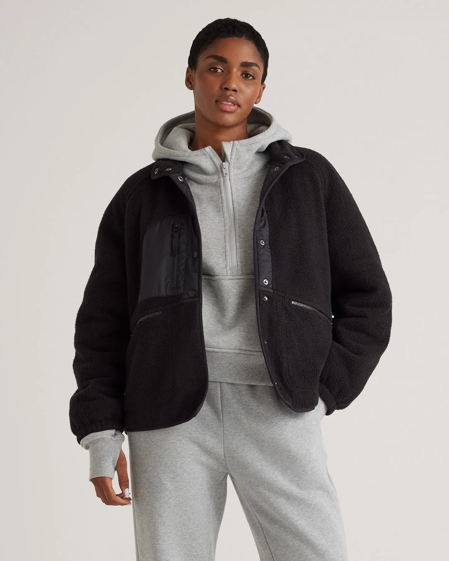 Sherpa Snap Front Jacket
