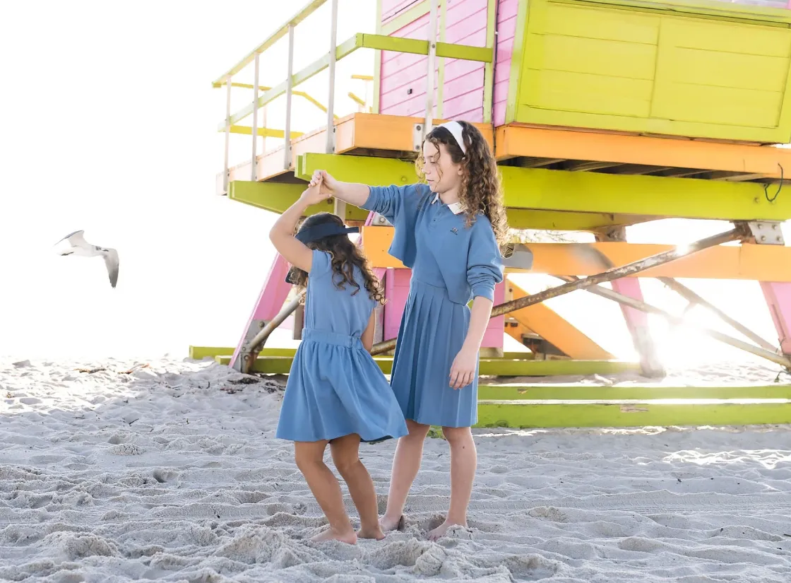 skirt pleated - light blue