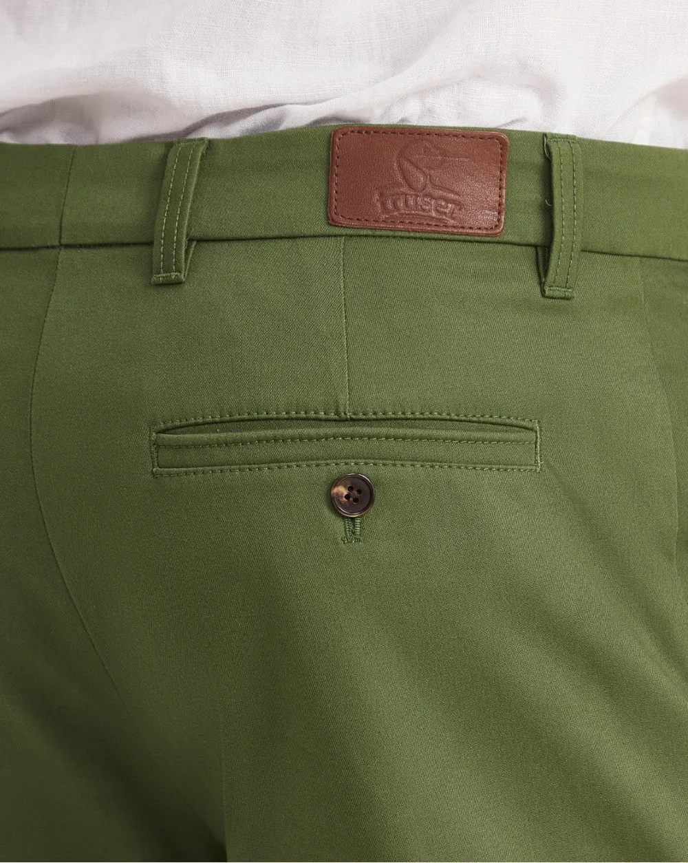 Tapered Fit Luxe Chinos - Chive Green