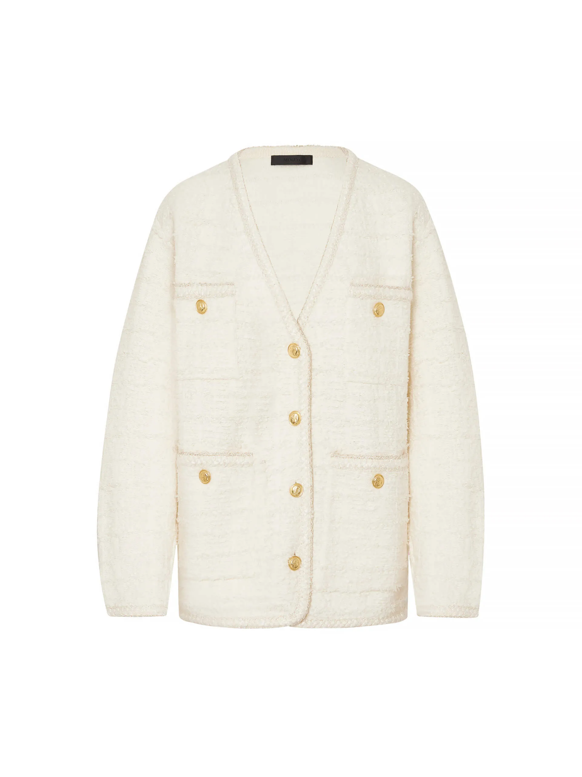 Textured V-neck Cardigan