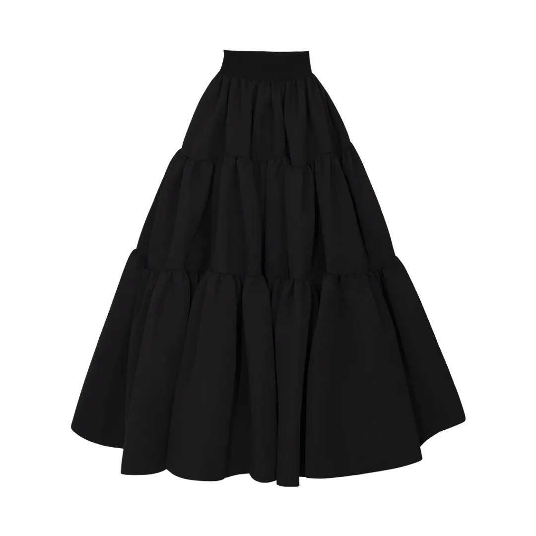 Tiered Maxi Skirt Black