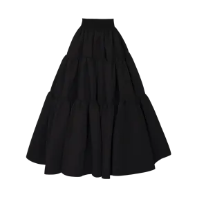 Tiered Maxi Skirt Black