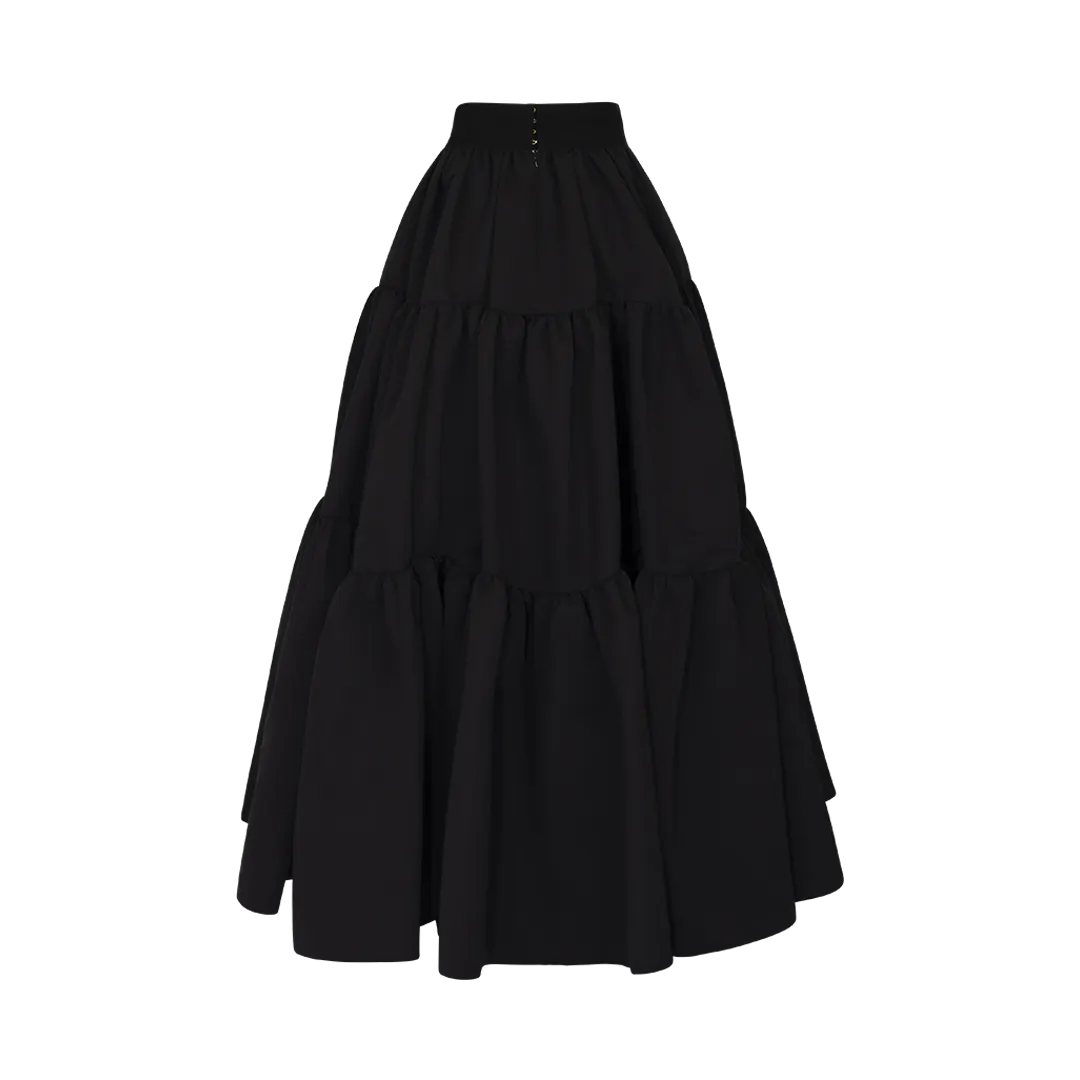 Tiered Maxi Skirt Black