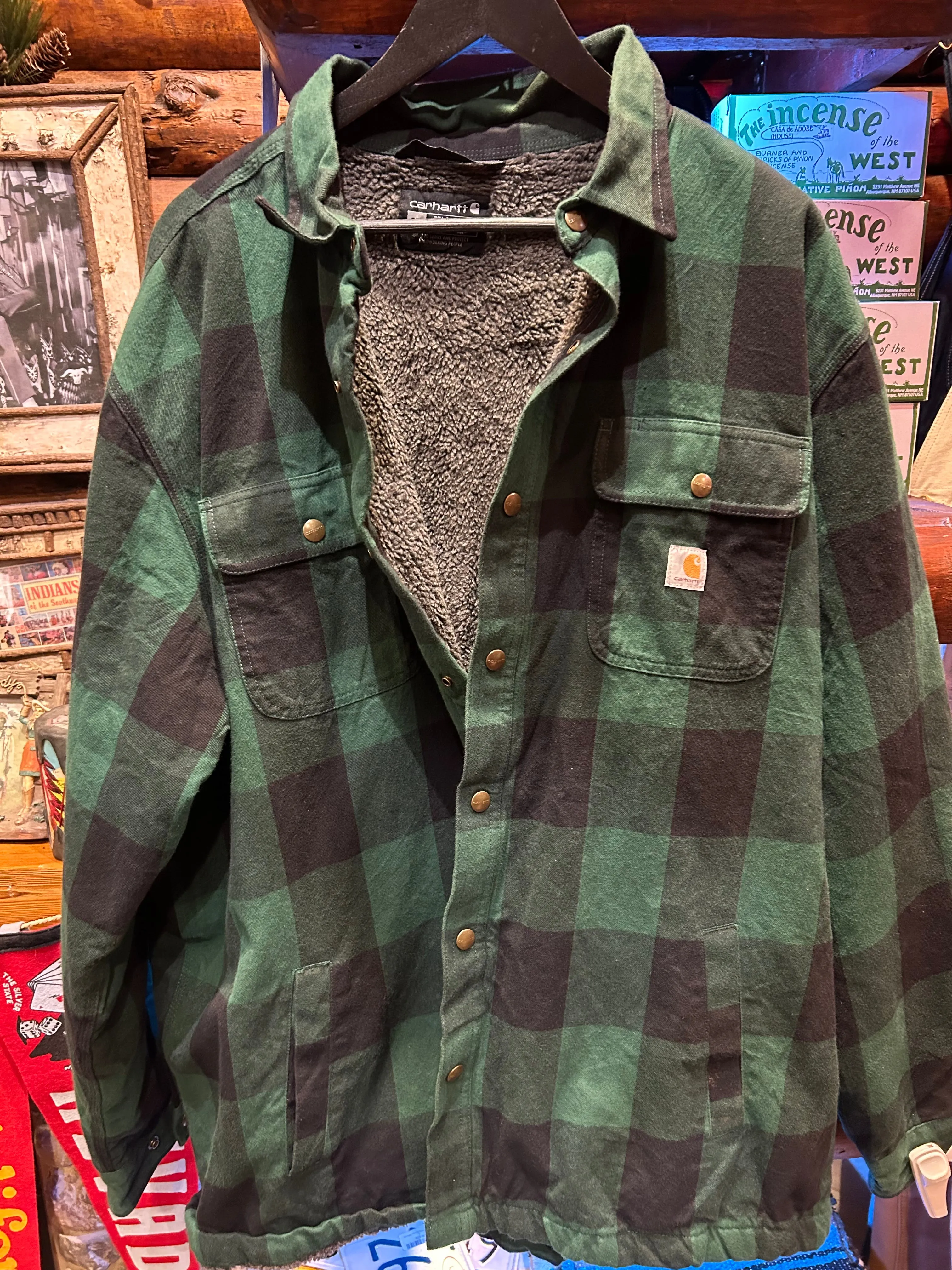 Vintage Carhartt Lumberjack Sherpa Light Jacket, XXL
