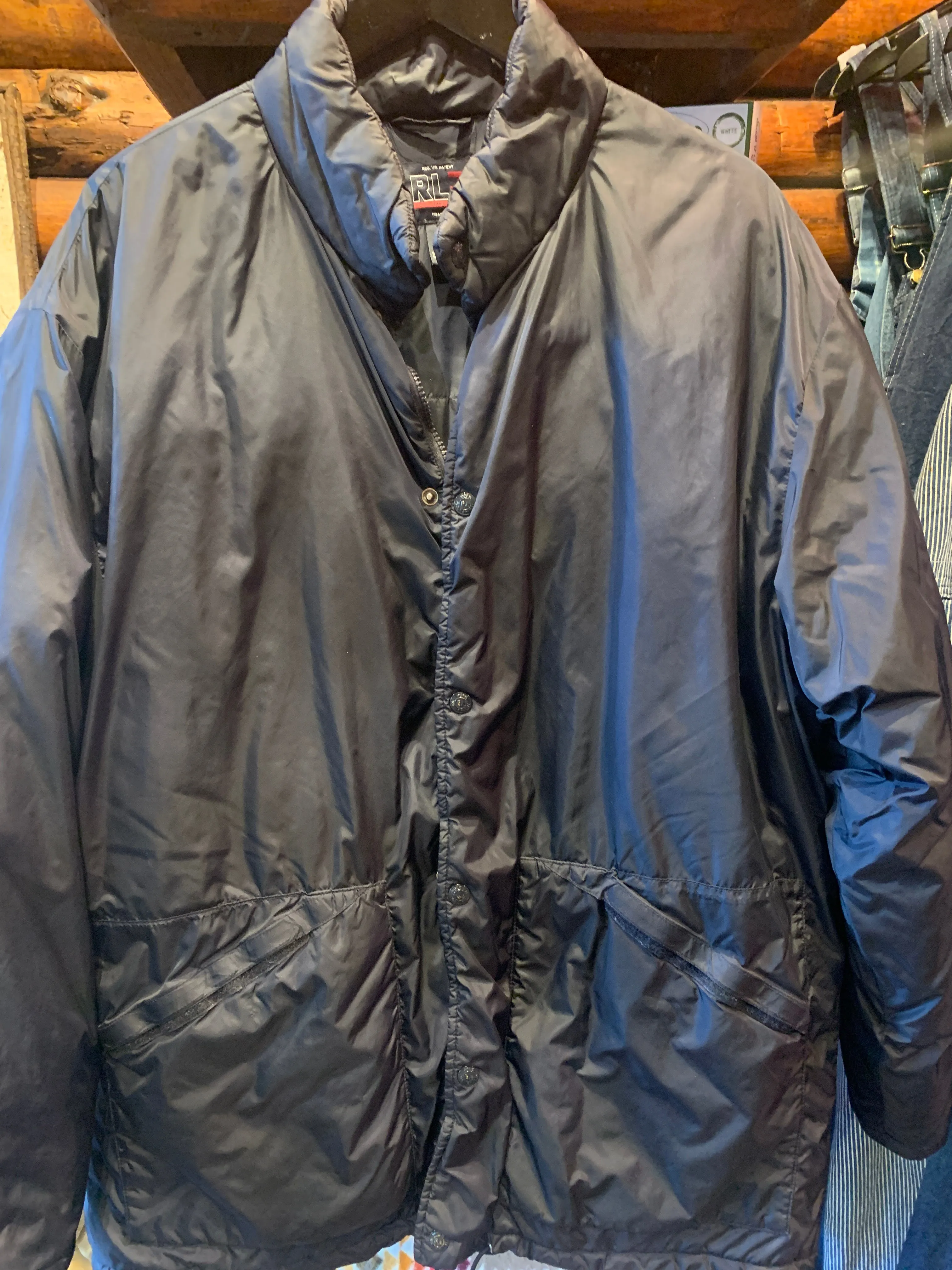 Vintage Ralph Lauren Puffer Navy Jacket, Large. FREE POSTAGE