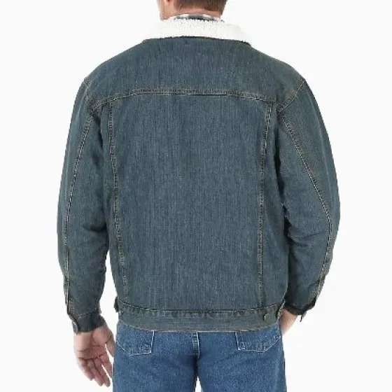 Wrangler Men's Jean Jacket Sherpa Lined