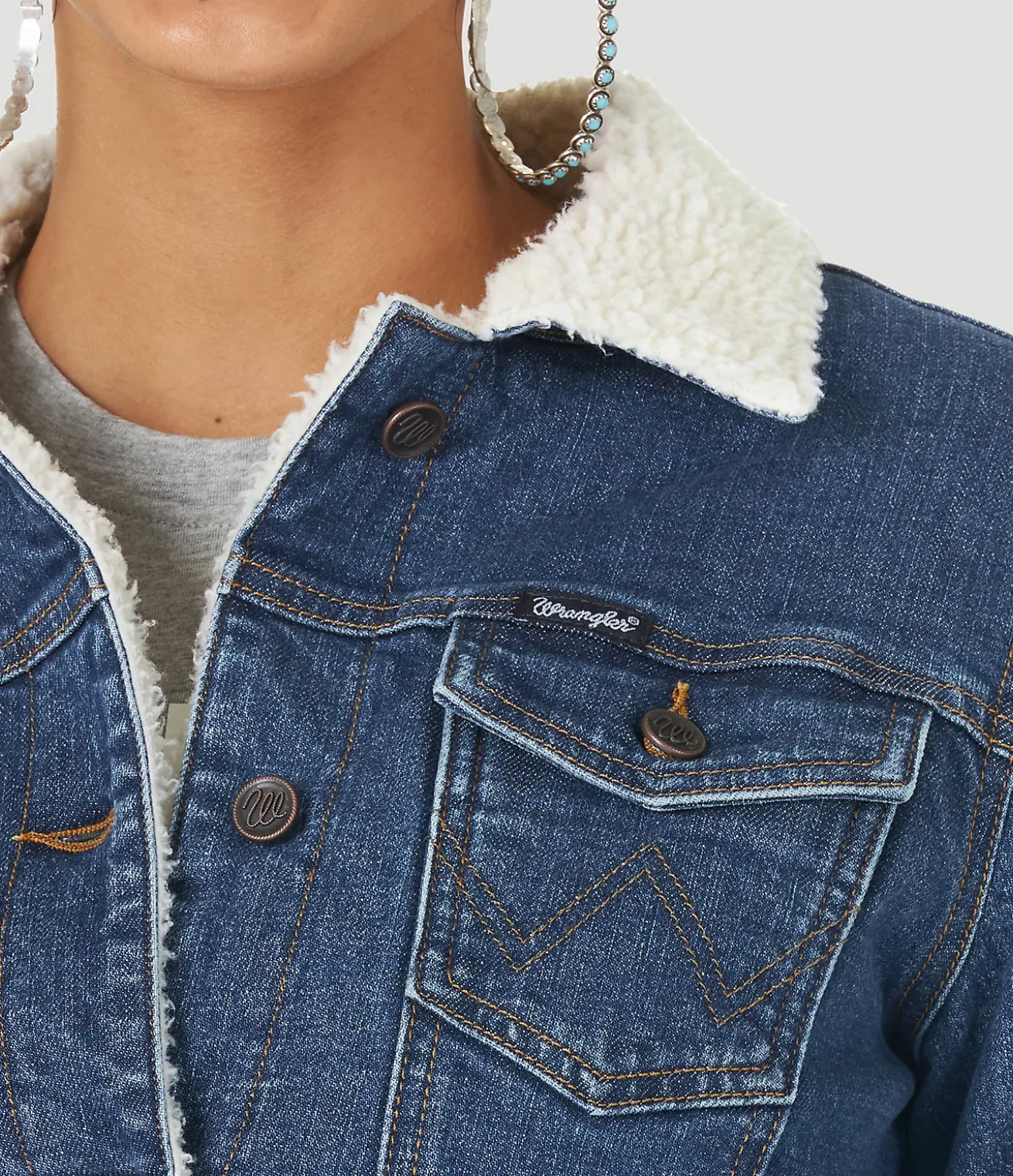 Wrangler Retro Sherpa Denim Jacket