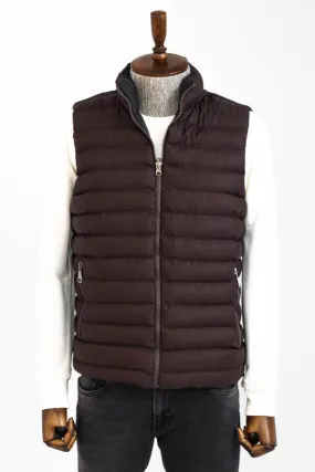WSS Reversible Puffer Brown Men Down Vest  - Singen