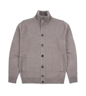 Zanone 5 Gauge Merino Cardigan: Beige